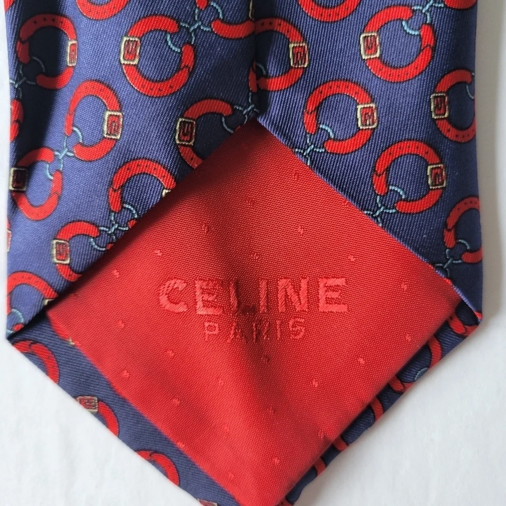 Celine Paris Chain Link Vintage Tie.